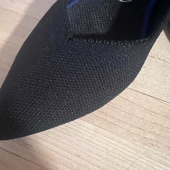 Rothy's Black Flats with Blue Trim - Picture 3 of 4